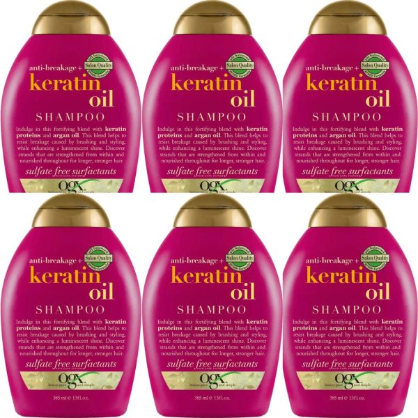 OGX Shampoo Anti Breakage Keratin Oil (6 stuks)