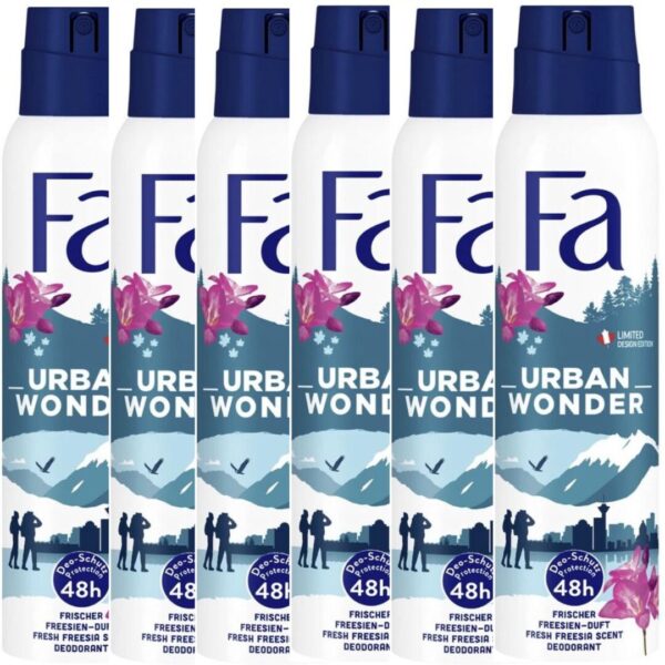 Fa Deospray – Urban Wonders Frisse Zeelucht 6X