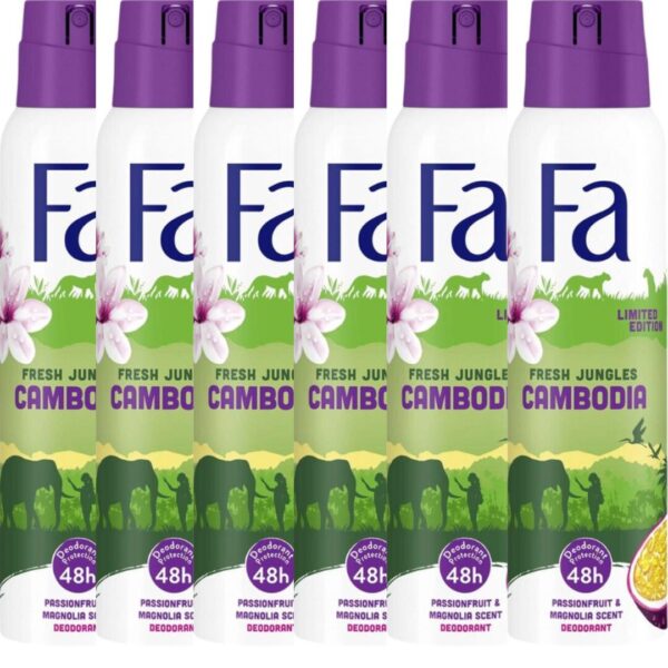 Fa Deospray – Fresh Jungles Combodia Passievrucht 6X