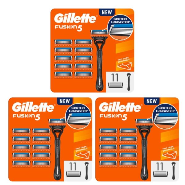 Gillette Fusion5 VALUE PACK Houder + 11 mesjes X3
