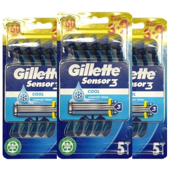 Gillette Sensor 3 Mesjes 3+2 Cool 3X