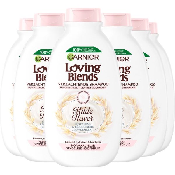 Garnier Shampoo Loving Blends – Milde Haver 6X300ml.