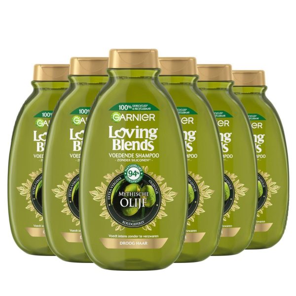 Garnier Shampoo Loving Blends – Mytische Olijf 6x300ml.