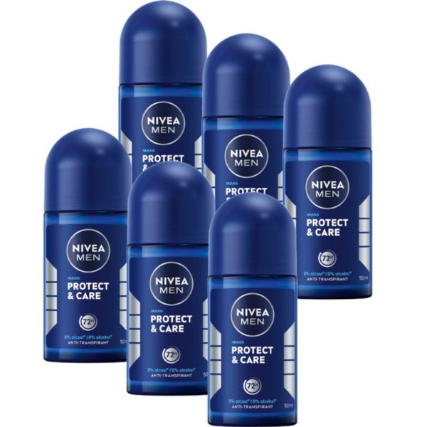 Nivea Deo Roll-on Men – Protect & Care (6 stuks)
