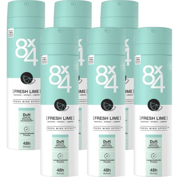 8 x 4 Deospray – No.7 Fresh Lime (6 stuks)