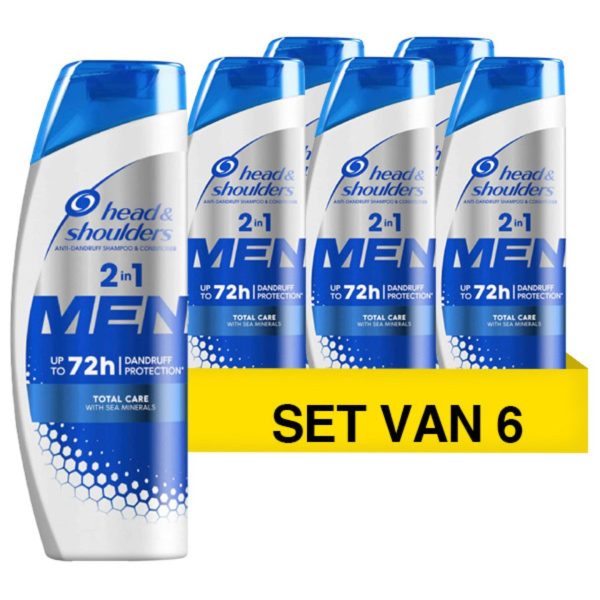 Head & Shoulders Shampoo Men – Total Care 2 in 1 (6 stuks)