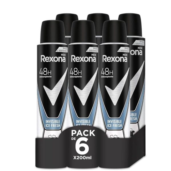 Rexona Deospray Men – Invisible Ice Fresh (6 stuks)