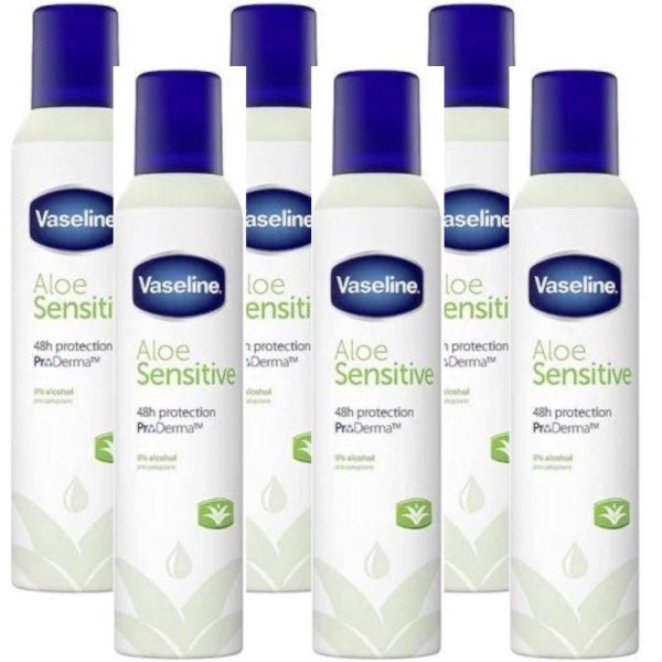 Vaseline Deospray Aloë Sensitive (6 stuks)