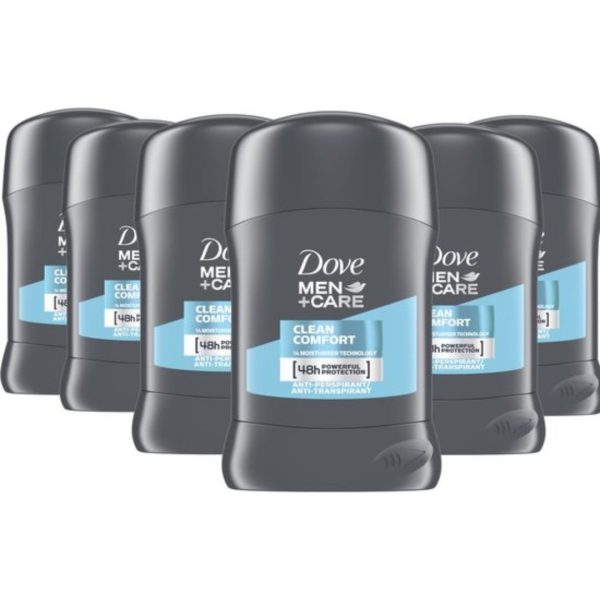 Dove Deostick Men Creme Clean Comfort (6 stuks)