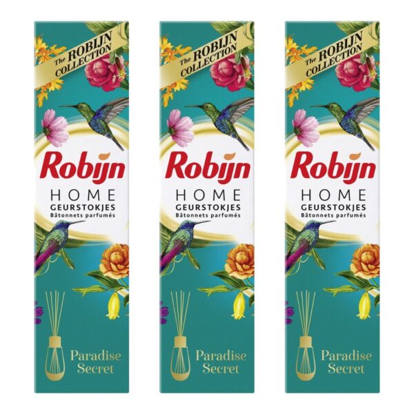 Robijn Home Geurstokjes – Paradise Secret 3X45 ml