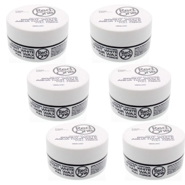 RedOne Haarwax – Bright White Aqua Hair Wax  6X 150 ml