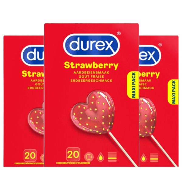 Durex Condooms – Strawberry  3X 20 stuks