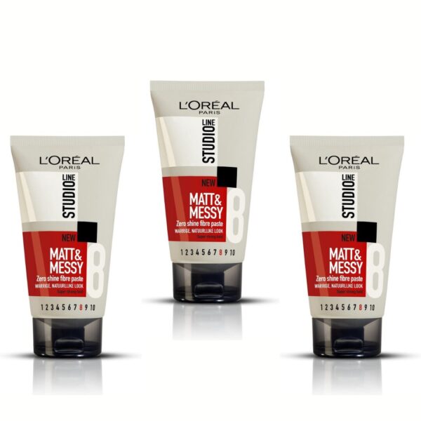 L’Oreal Studio Line – Haarwax Matt & Messy Dry Sponge 3X150 ml