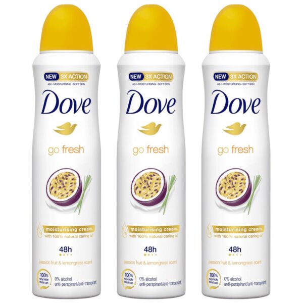 Dove Deospray – Go Fresh Passievrucht & Ciroengras 3X