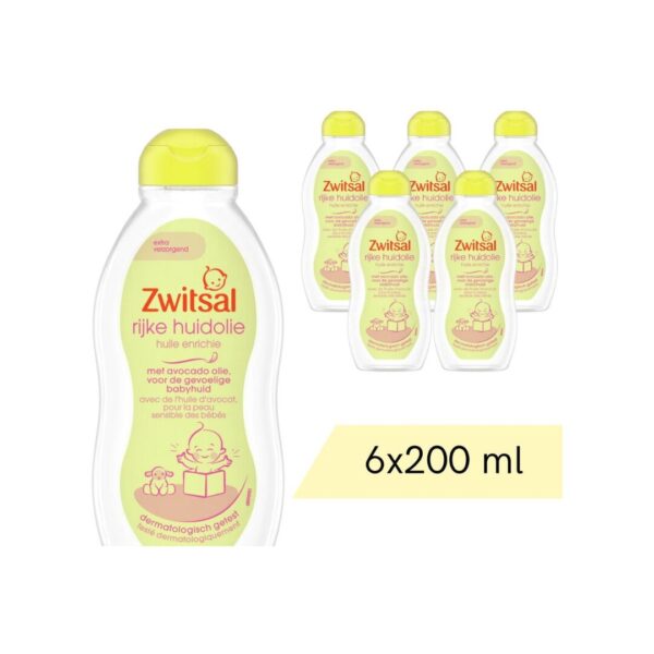 Zwitsal Baby – Rijke Huidolie 200 ML (6 stuks)