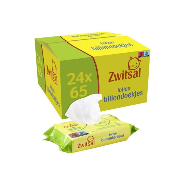 Zwitsal Billendoekjes – Box lotion 24 packs x 65 st. (1 stuk)