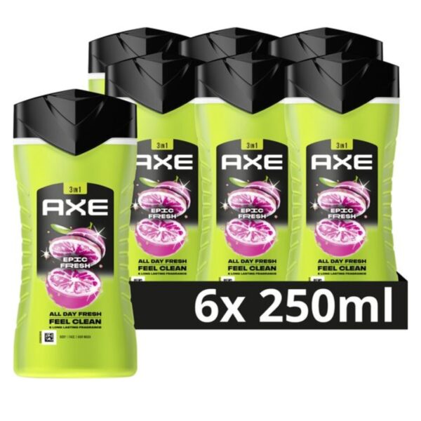 Axe Douchegel – Epic Fresh 250 ml. NL/FR x 6