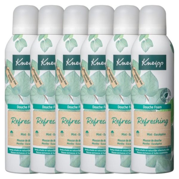 Kneipp Douche Foam – Refrshing Mint Eucalyptus 200 ml (6 stuks)
