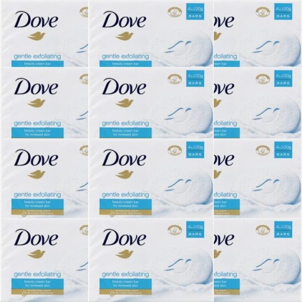 Dove Zeep – Exfoliating 4 x 90 gr (12 stuks)