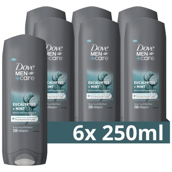 Dove Douchegel Men – Care Eucalyptus 400 ml (6 stuks)