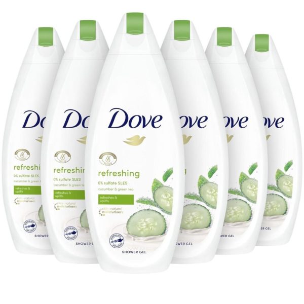 Dove Douchegel – Refreshing Komkommer 450 ml (6 stuks)