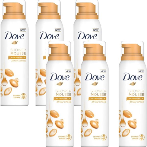 Dove Douche Foam – Argan Oil 200 ml (6 stuks)