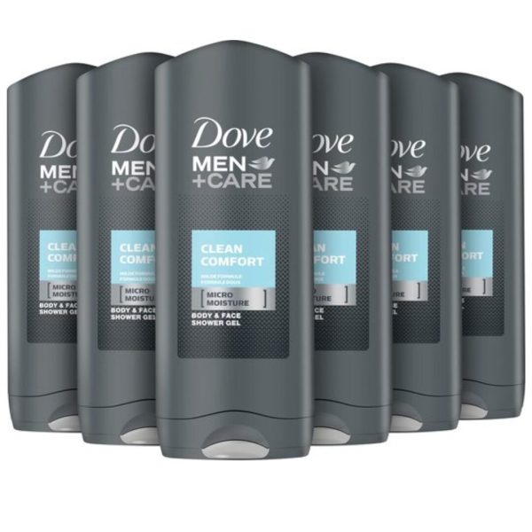 Dove Douchegel Men – Care Clean Comfort 400 ml (6 stuks)