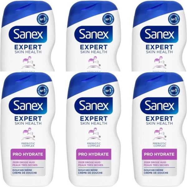 Sanex Douchegel – Expert Skin Health Pro Hydrate 400 ml (6 stuks)