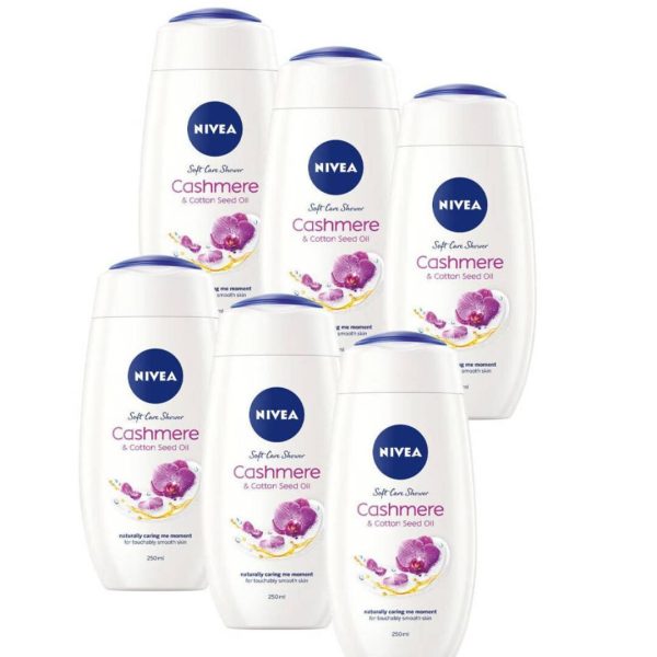Nivea Douchegel – Care & Cashmere 250 ml (6 stuks)