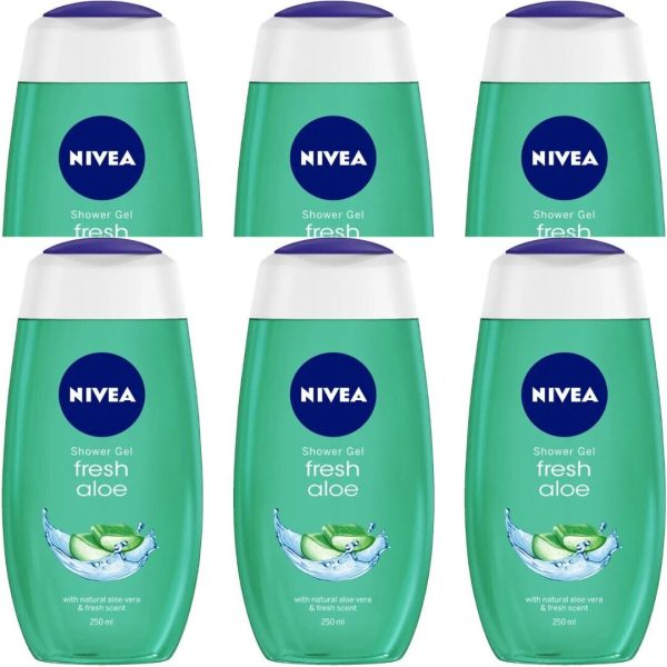 Nivea Douchegel – Fresh Aloe 250 ml (6 stuks)