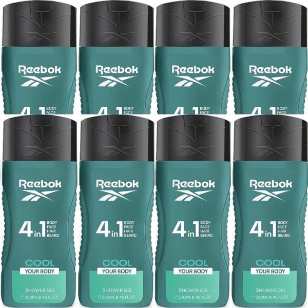 Reebok Douchegel Men – Cool Your Body 400 ml (8 stuks)