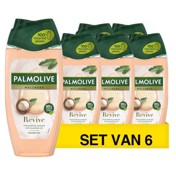 Palmolive Douchegel – Revive Mac / Pampering Oil 250 ml (6 stuks)