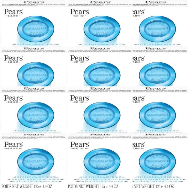 Pears Zeep – Transparant Pure & Gentle Mint 125 gr (12 stuks)