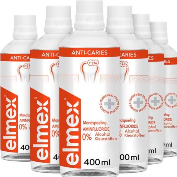 Elmex Mondwater – Anti-Cariës 400 ml (6 stuks)
