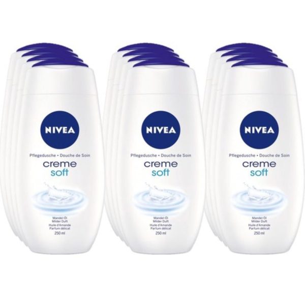 Nivea Douchegel – Creme Soft 750 ml (12 stuks)